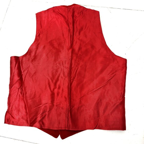 Baskin Vintage Red 100% Wool Vest Size 44 - Picture 11 of 15